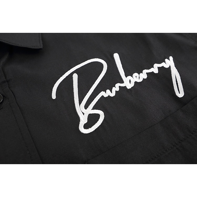 Áo Sơ Mi Thêu Logo Thời Trang Đơn Giản Thoải Mái