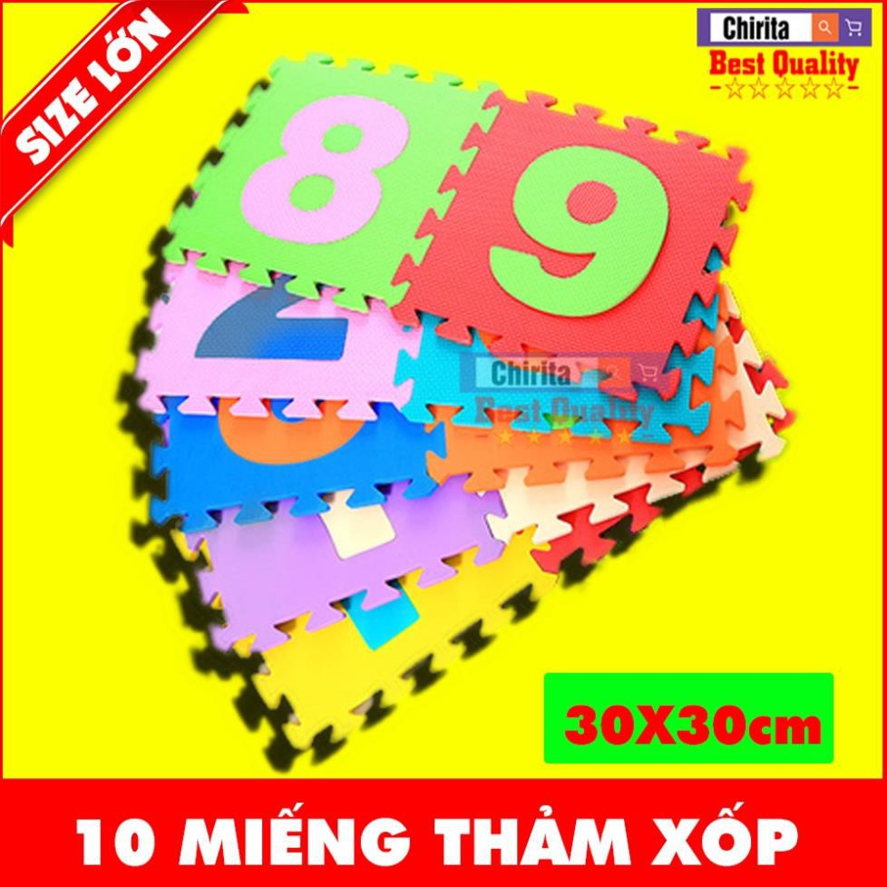 10 Tâm Thảm Xốp Trải Sàn Ghép Hình Chữ Số - Miếng Xốp Lót Sàn Cho Trẻ