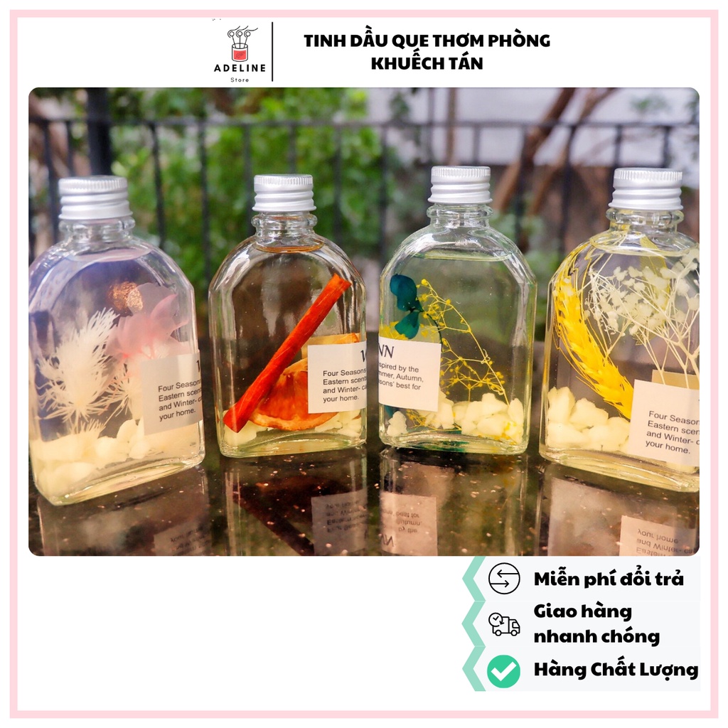 Tinh Dầu Thơm Phòng Lọ Que Khuếch Tán Mùi Hương Phát Sáng Ban Đêm Khử Mùi Không Khí