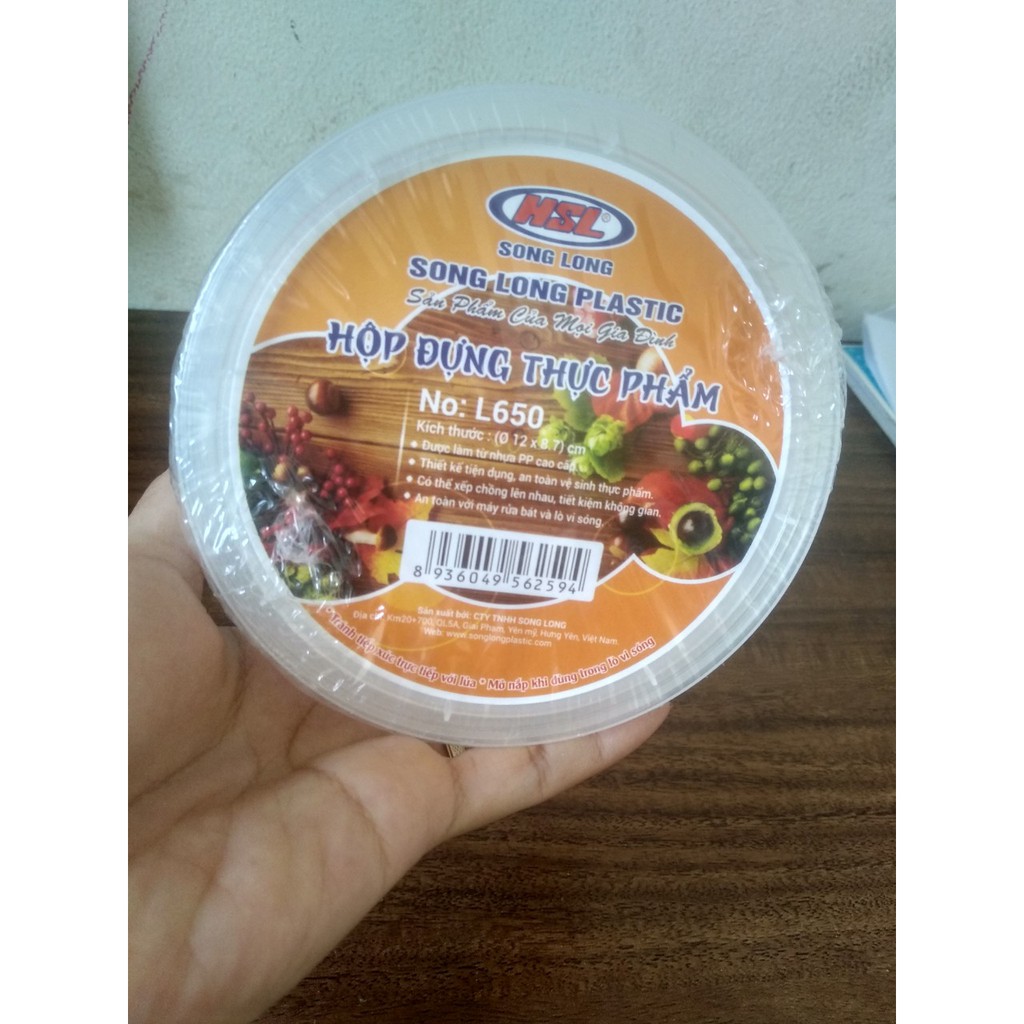 Bộ 10 hộp đựng thực phẩm dùng 1 lần Song Long 650ml