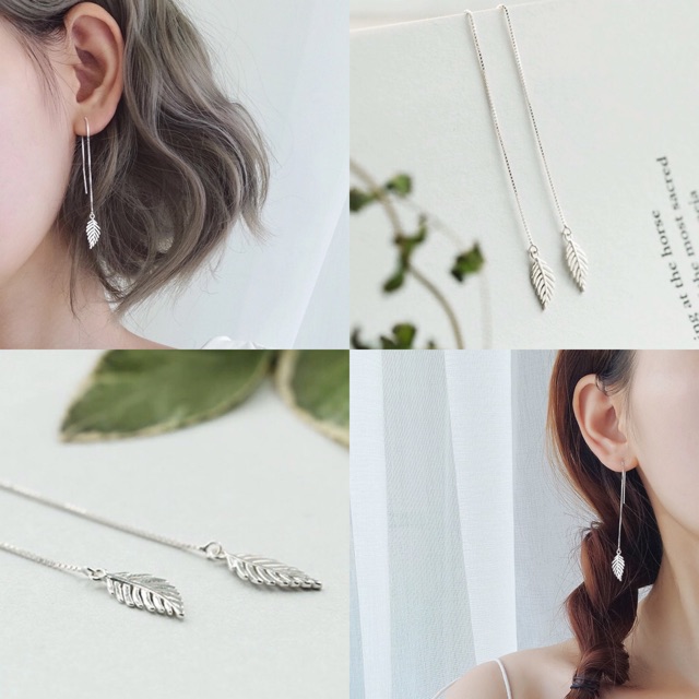 [TRANG SỨC BẠC] Khuyên tai bạc kiểu dáng Hàn Quốc