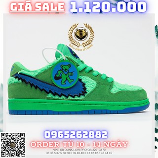ORDER + FREESHIP Giày Outlet Sneaker _Grateful Dead x Nike SB Dunk Low QS"Yellow Bear" MSP:   ➡️ gaubeostore.shop