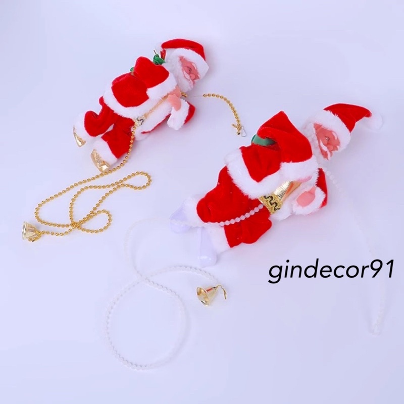 Ông già noel leo dây lên xuống dùng pin có nhạc cho bé quà tặng giáng sinh cho các bé thật đẹp