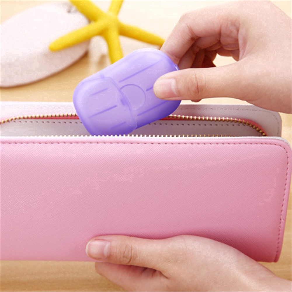 Set 20 miếng xà phòng giấy thiết kế nhỏ gọn