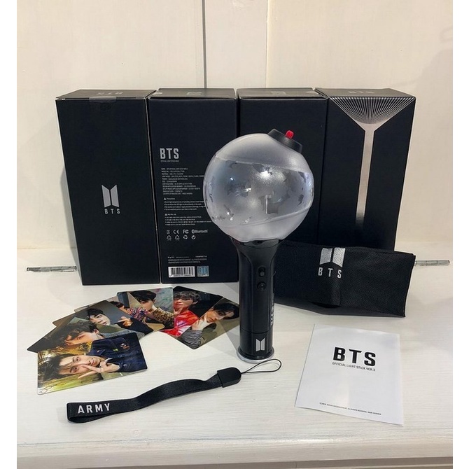 Bomb bts ver 3 lightstick đèn phát sáng cổ vũ tặng kèm máy nghe nhạc MP3