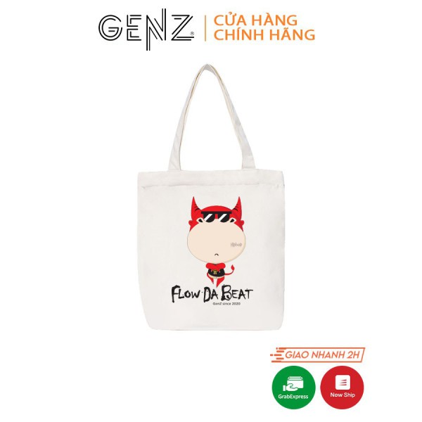 Túi tote GENZ vải canvas ulzzang unisex hình Tân Sửu Tết 2021 ZB018