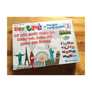 Flashcard Dạy Trẻ Về Thế Giới Xung - Cờ Các Nước Châu Âu, Châu Phi, Châu Mỹ, Châu Đại Dương