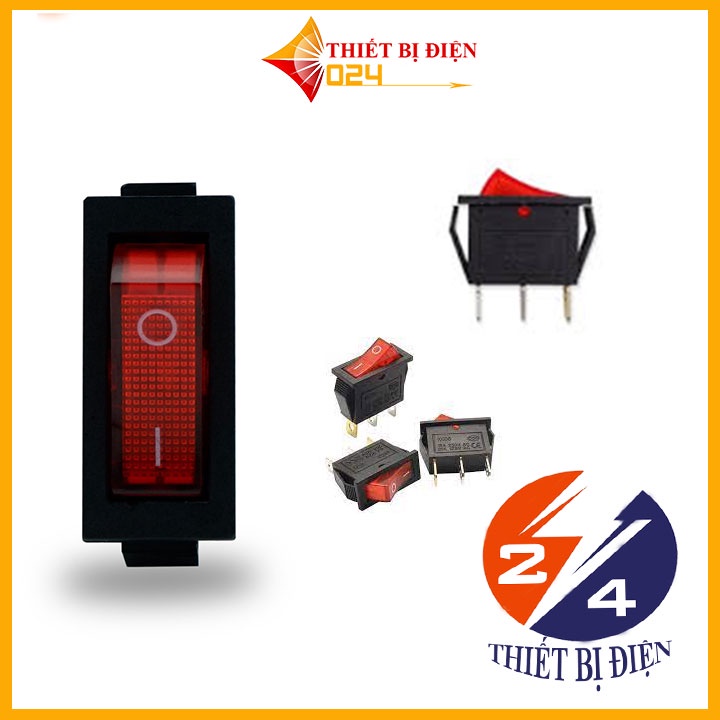 Công Tắc Bập Bênh KCD3-101 16A250V Dùng Trong Ổ Điện ( Có đèn )