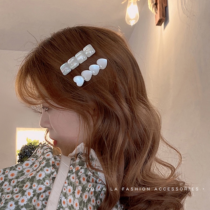 Kẹp tóc trong suốt thiết kế thanh lịch thời trang Hàn Quốc