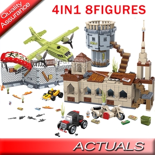 Lego PUBG Series Building Blocks with 8 Anime Characters and Geely Suit, Parachute, First Aid Kit Etc Mini Bricks Kids Toys