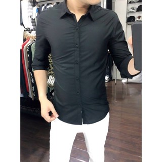 áo sơ mi trắng đen chất cực đep