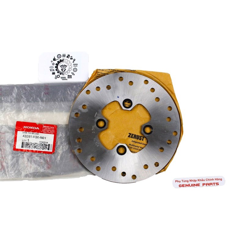 Đĩa thắng SONIC 150 nhập khẩu chính hãng Honda Indo 43351K56N01 / 45251K56N01
