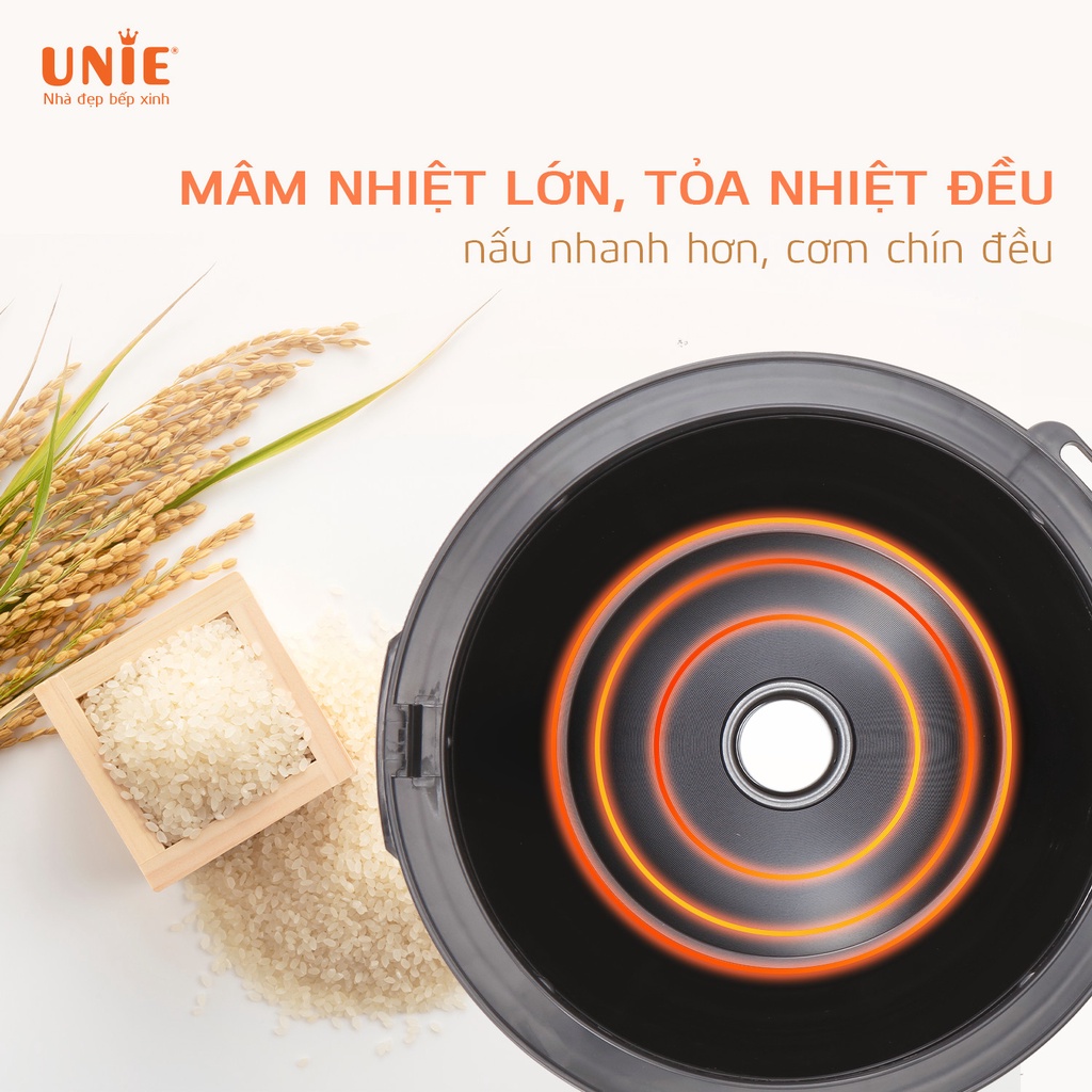 [Mã ELHADEV giảm 4% đơn 300K] Nồi cơm điện UNIE UE-625 dung tích 1.8L