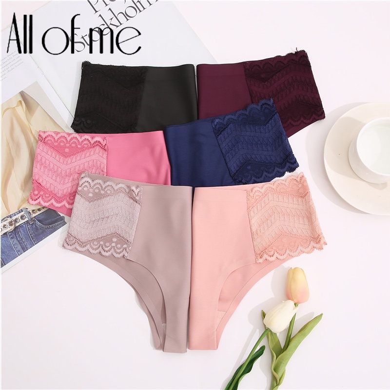 Quần lót CUTEBYTE lưng thấp không đường may phối ren thoải mái quyến rũ thời trang cho nữ 2021