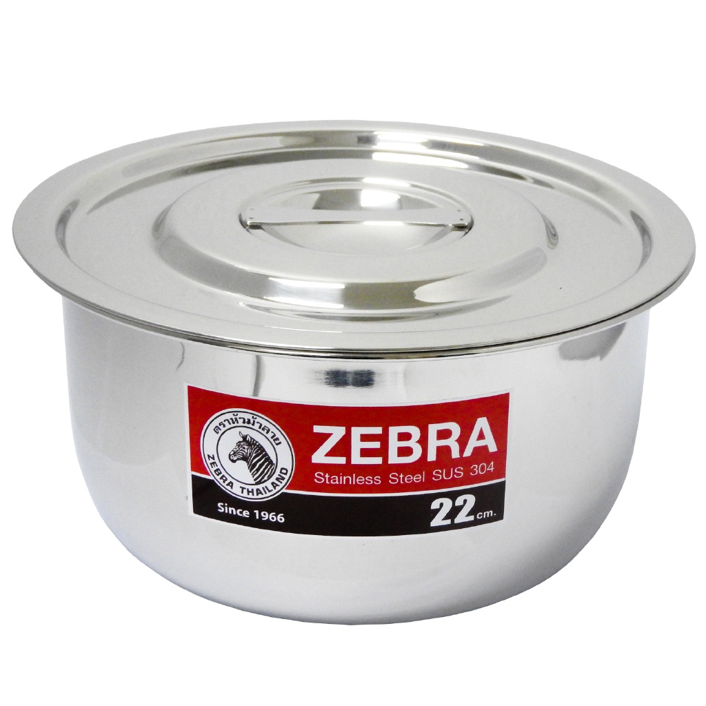 Thố inox 304 Zebra Indian 22cm (4 lít) - 20cm (3 lít) - 170022 - 170020