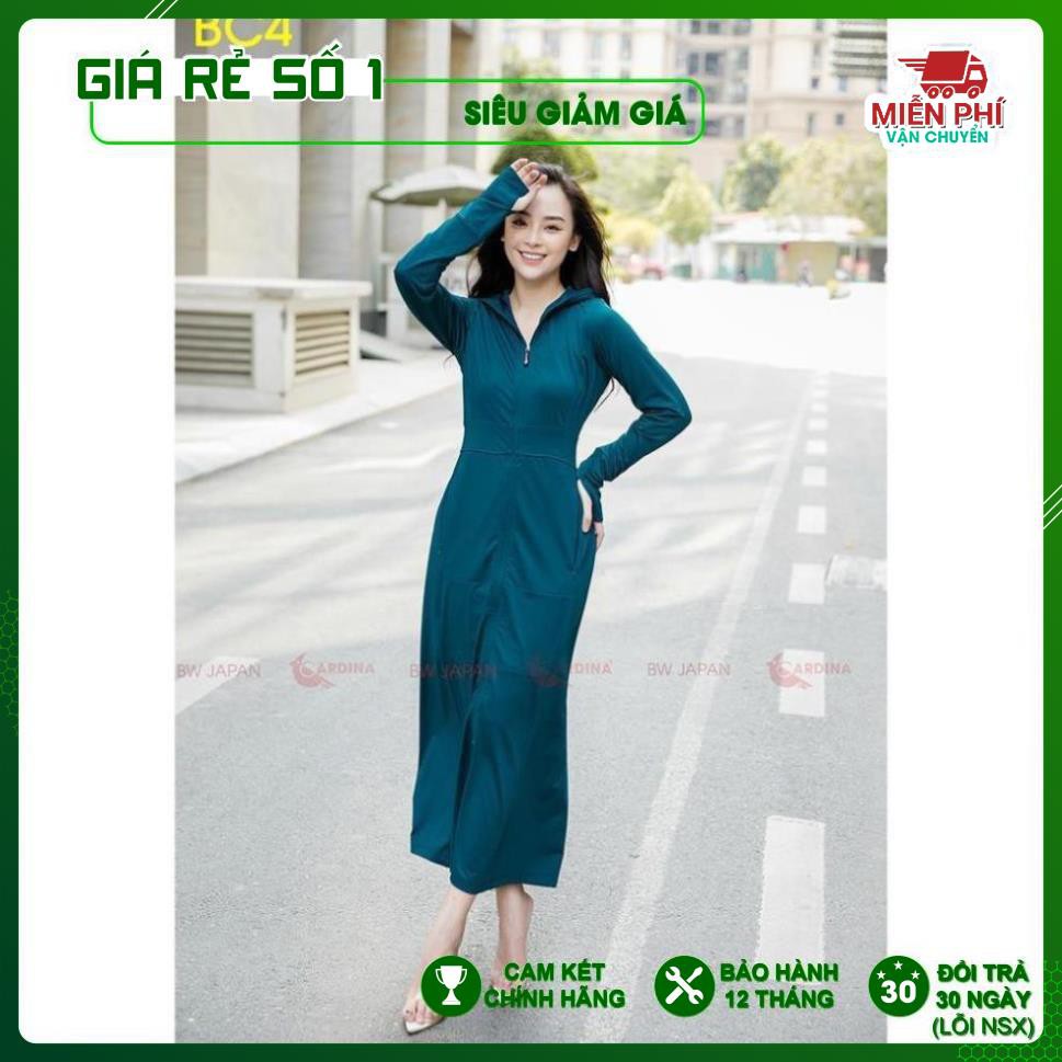 Áo choàng chống nắng nữ Cardina. Vải thun lạnh hai lớp liền thân cao cấp. Thơm khử mùi, làm mát cơ thể. | BigBuy360 - bigbuy360.vn