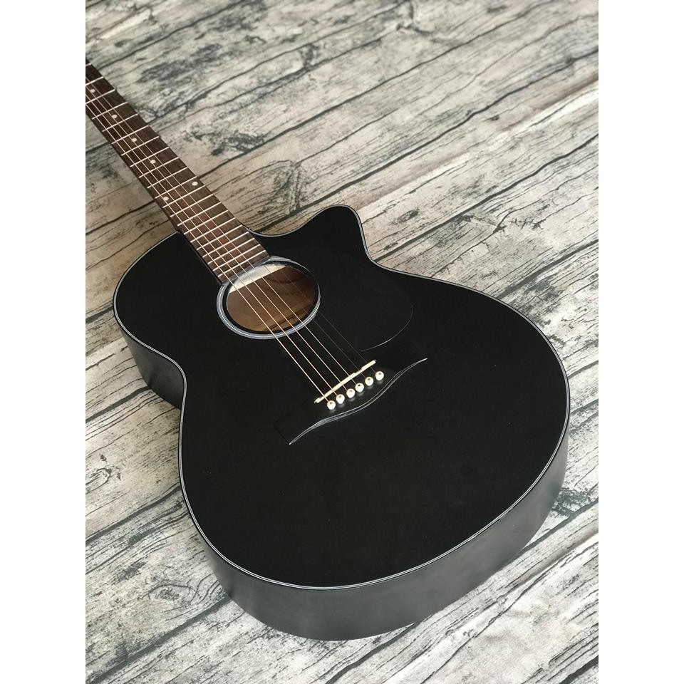 (NowShip) Đàn guitar giá rẻ cho người mới chơi ET-75SV màu đen