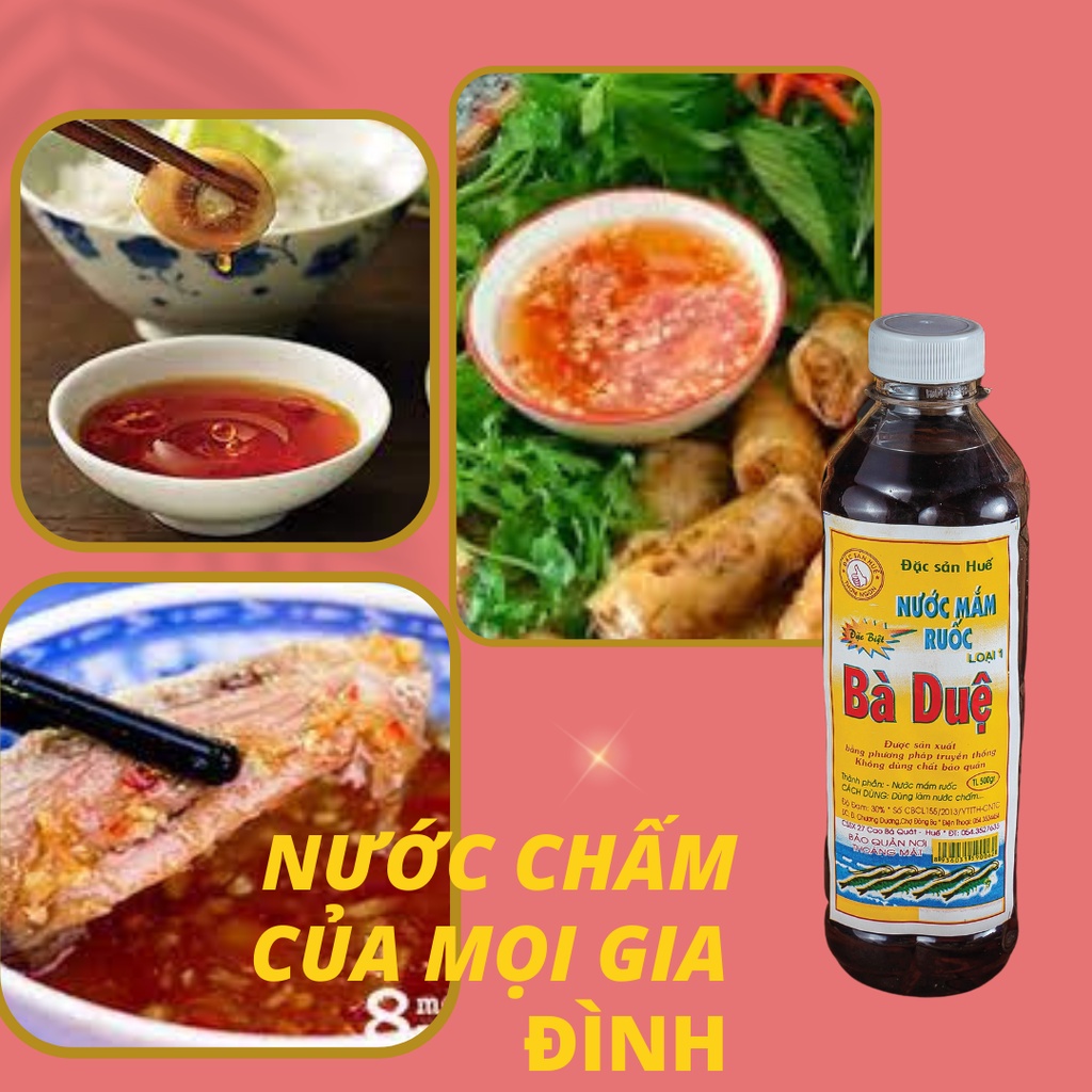 Nước Mắm Ruốc Bà Duệ Chai 330ml Đặc Biệt Thơm Ngon - Đặc Sản Huế