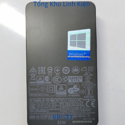 Adapter Sạc Surface Microsoft 13W 39W 44W 65W 102W Model 1623 1624 1625 1645 1724 1796 1798 1800 1706  1751 1824 1514