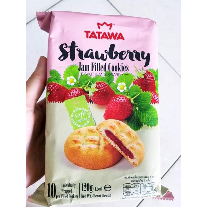 Bánh quy nhân mứt dâu Tatawa gói 120g