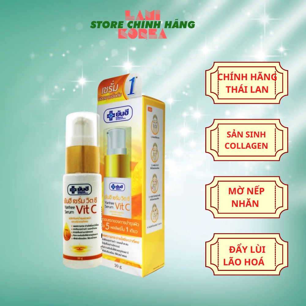Serum trắng da ngừa mụn Yanhee Serum Vit C sản sinh collagen mờ nếp nhăn phục hồi da hư tổn 20g chính hãng thái lan