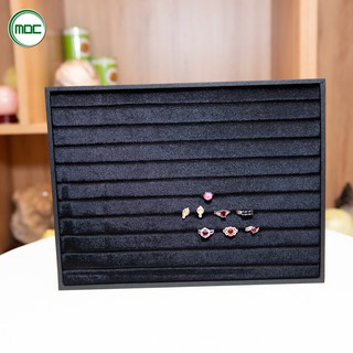 Khay Nhung Trưng Bày Nhẫn Lót Nhung Cao Cấp Size 32x24x2cm (không nắp)