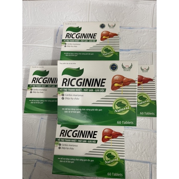 Bổ gan thanh nhiệt Ricginine hàm lượng cao hiệu quả rõ rệt hộp 60 viên