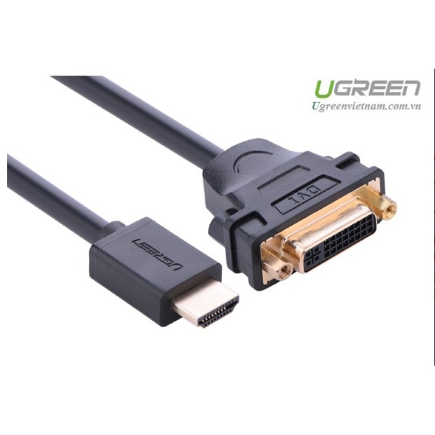 Cáp chuyển đổi HDMI Dương to DVI 24+5 Âm Ugreen 20136 chính hãng