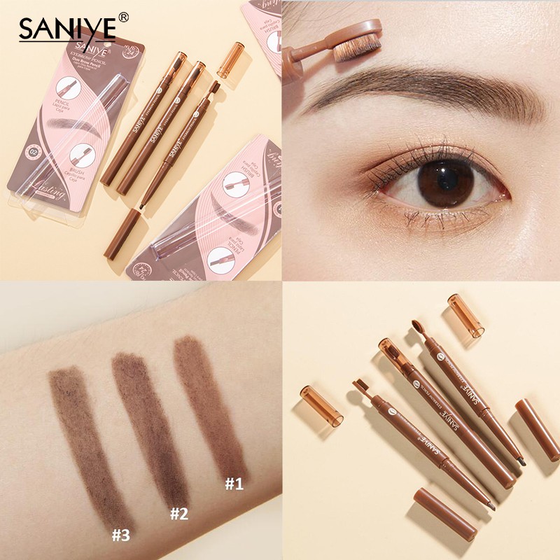 Eyebrow Pencil SANIYE M326 Double Head With Brush Waterproof 0.33g