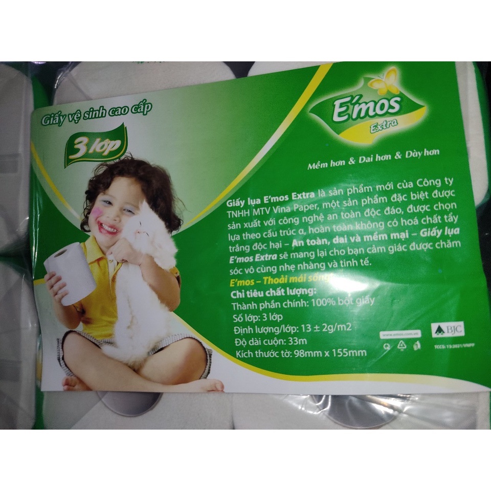 ☘Giấy vệ sinh E’mos cao cấp Extra 3 lớp