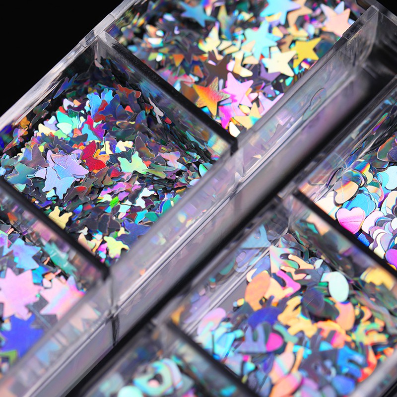 Hộp Kim Tuyến UR SUGAR Nhiều Màu Sắc Trang Trí Móng Tay Nghệ Thuật