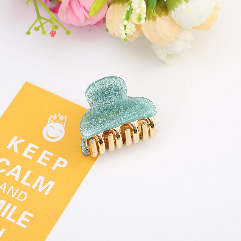 FREESHIP TOÀN QUỐC 50K – Kẹp Gấp Tóc Càng Cua Tam Giác Ánh Nhũ loại Trung Hot Trend Hàn Quốc