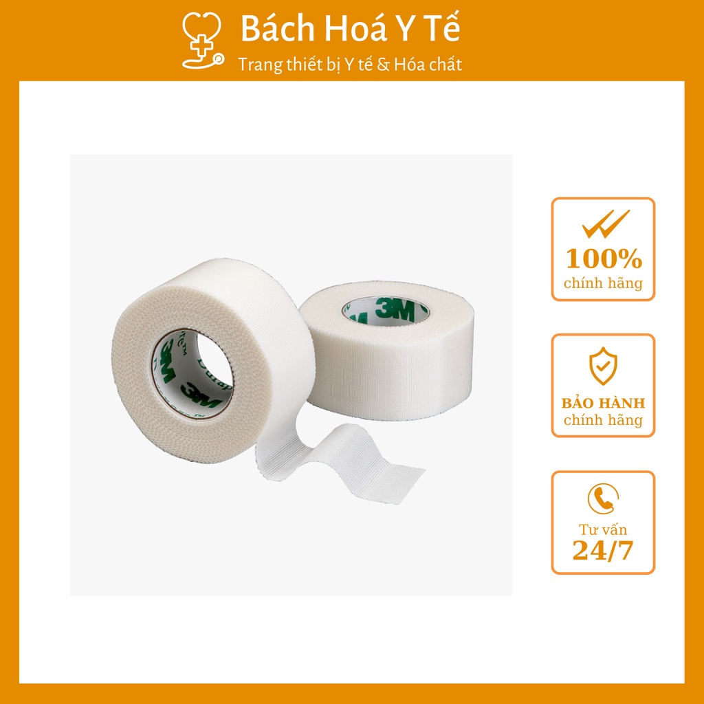 Băng keo giấy, băng keo lụa 3M Duraspore 5cm x 9.1m