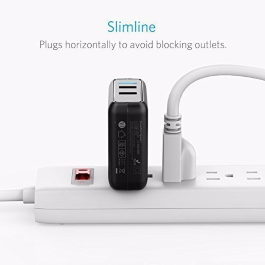 Sạc ANKER PowerPort Speed 2 cổng 39w Quick Charge 3.0 (Đen)