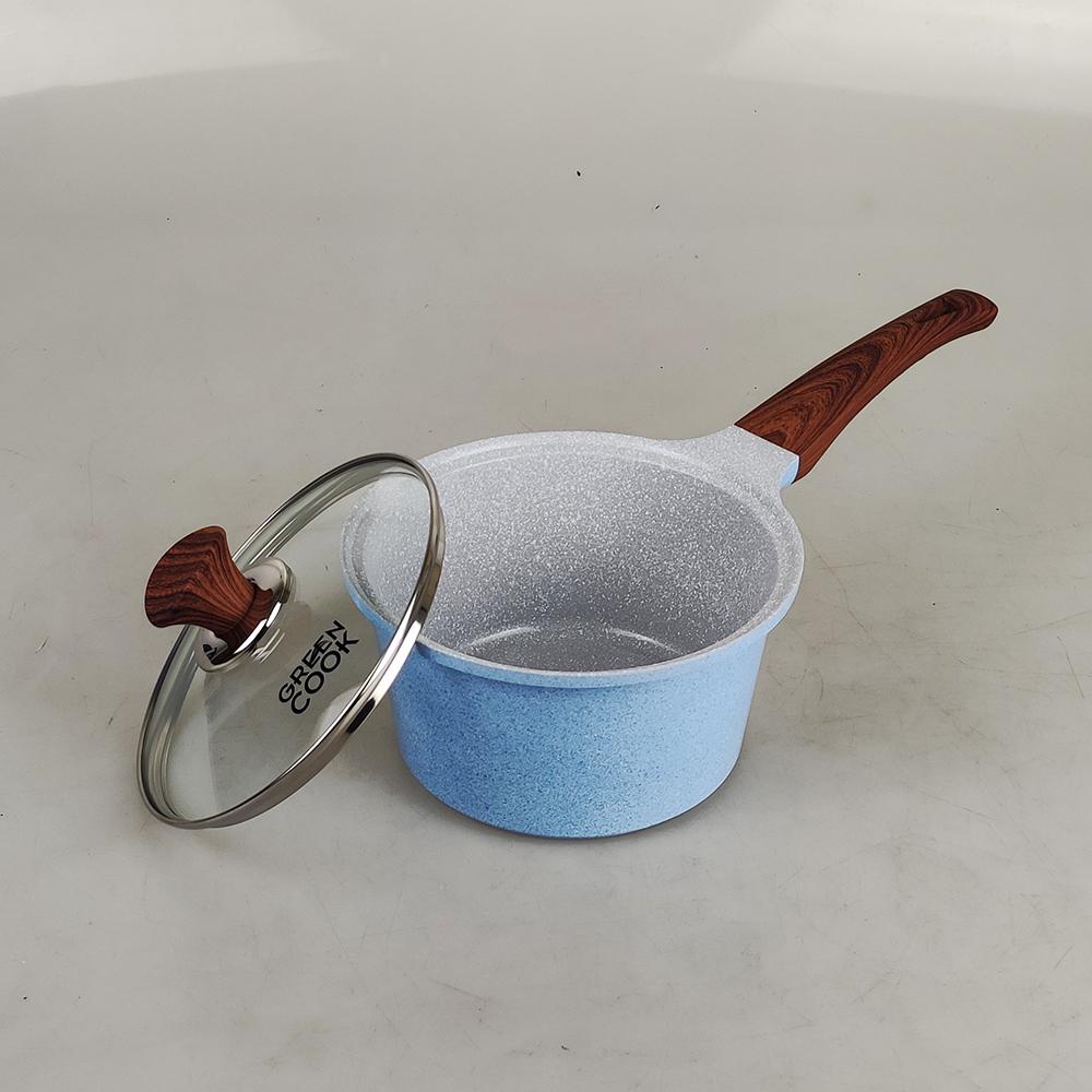 [Chính hãng] Nồi quánh đúc men đá Sapphire Greencook GCS09 sử dụng được bếp ga, bếp hồng ngoại, bếp từ