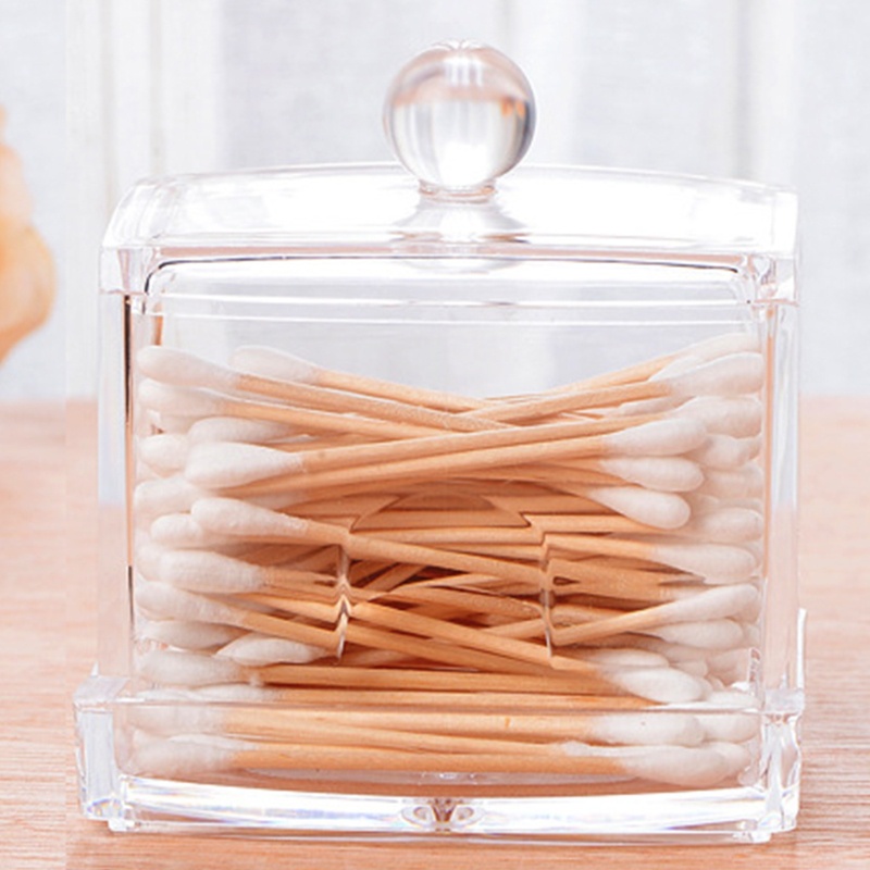 Hộp Đựng Bông Tẩy Trang Bằng Acrylic Tiện Dụng