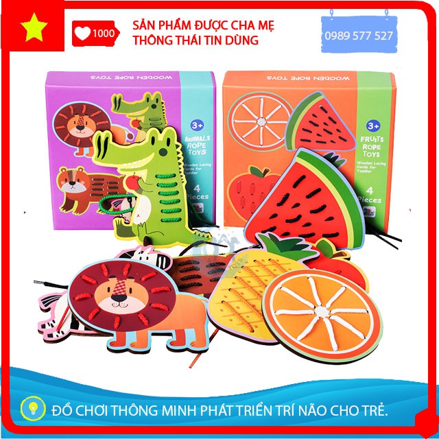 [Sale] Đồ Chơi Gỗ Luồn Dây