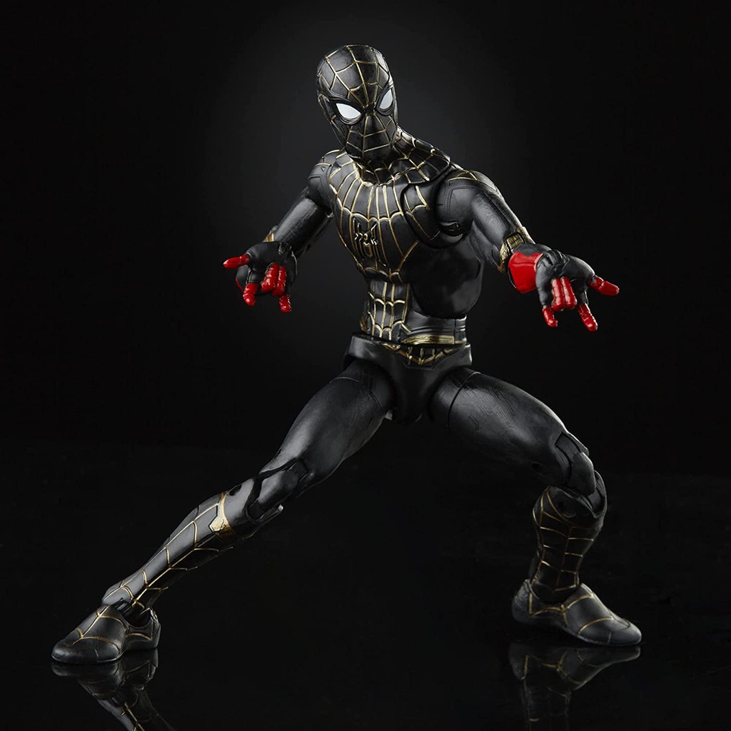 🌟Spider man🌟Mô hình HasbroϟMarvel Legends Series 6-inchϟSpider Man 3: No Way Home - Black&Gold Suit