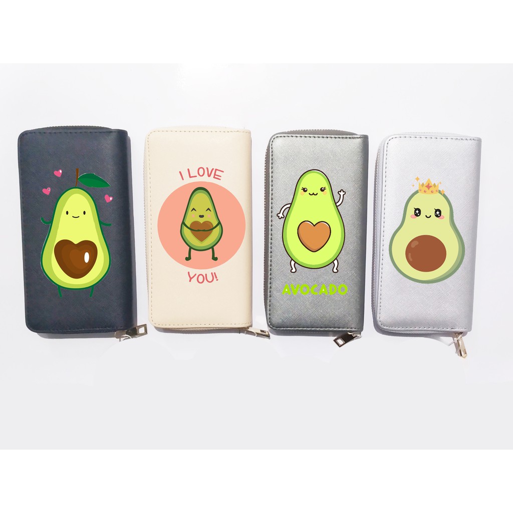 Ví quả bơ VBI5 ví dáng dài bóp avocado hoạt hình cute dễ thương