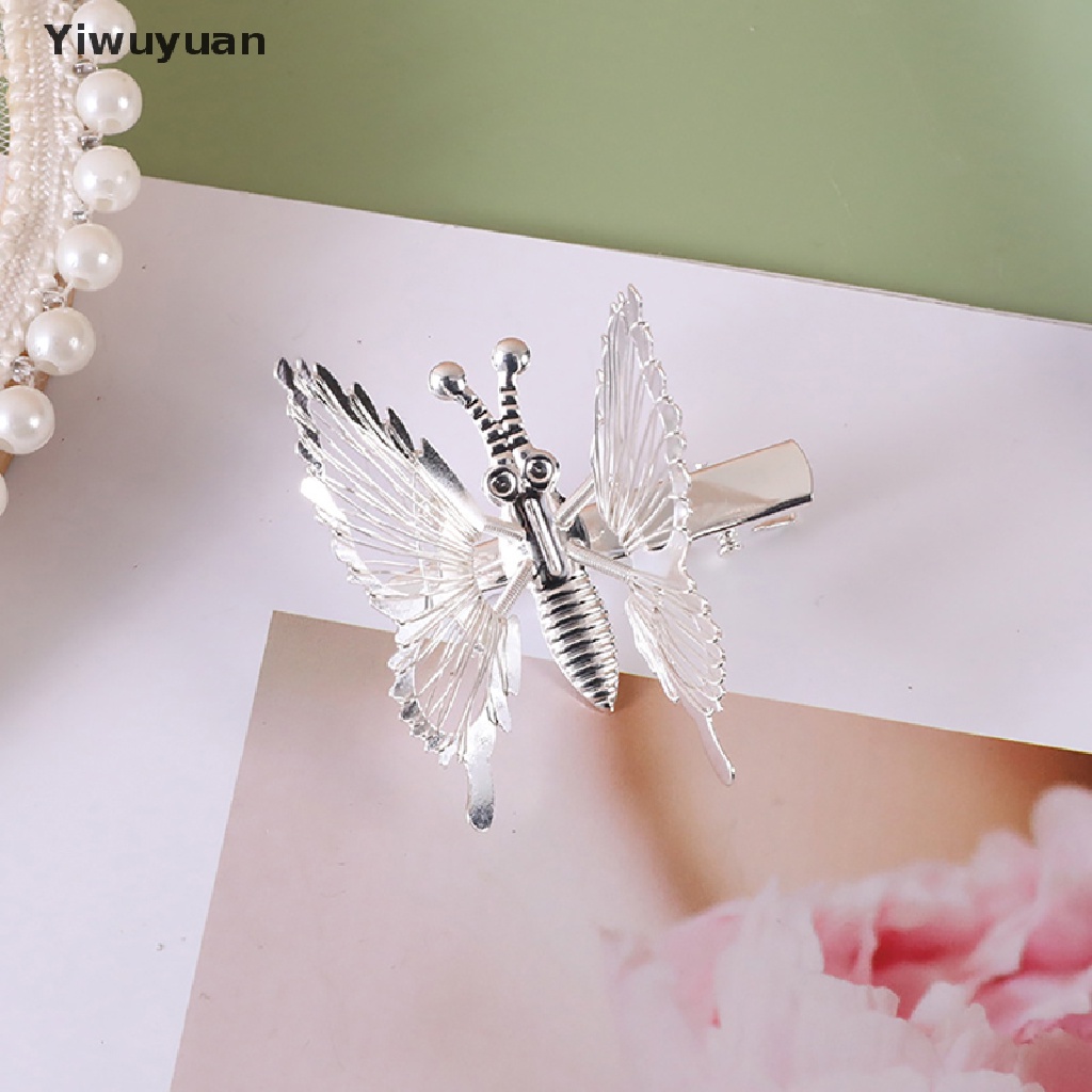 &lt; Yiwuyuan &gt; Kẹp Tóc Hình Bướm Ba Chiều Bằng Hợp Kim Phong Cách Hàn Quốc Retro Siêu Thơ Mộng Dành Cho Bạn Nữ Đang Bán Chạy