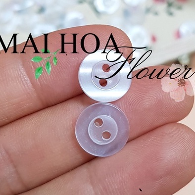 Cúc áo nhựa khuy nút áo sơ mi gói 40 cái, maihoflower