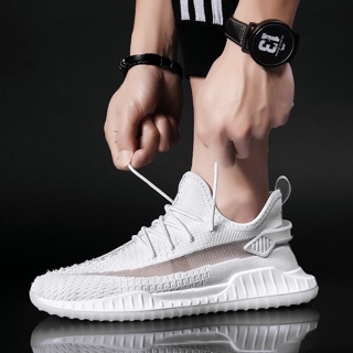Giày Sneaker Nam Lưới Thoáng Khí (Trắng - Đen)