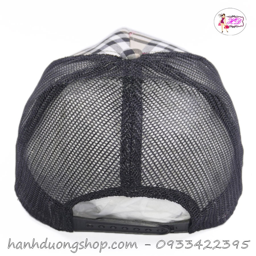[ SIÊU RẺ NHIỀU MÀU ] Mũ lưỡi trai nữ nón kết lưới carô thời trang chất liệu vải kaki và lưới thoáng mát thấm hút mồ hôi