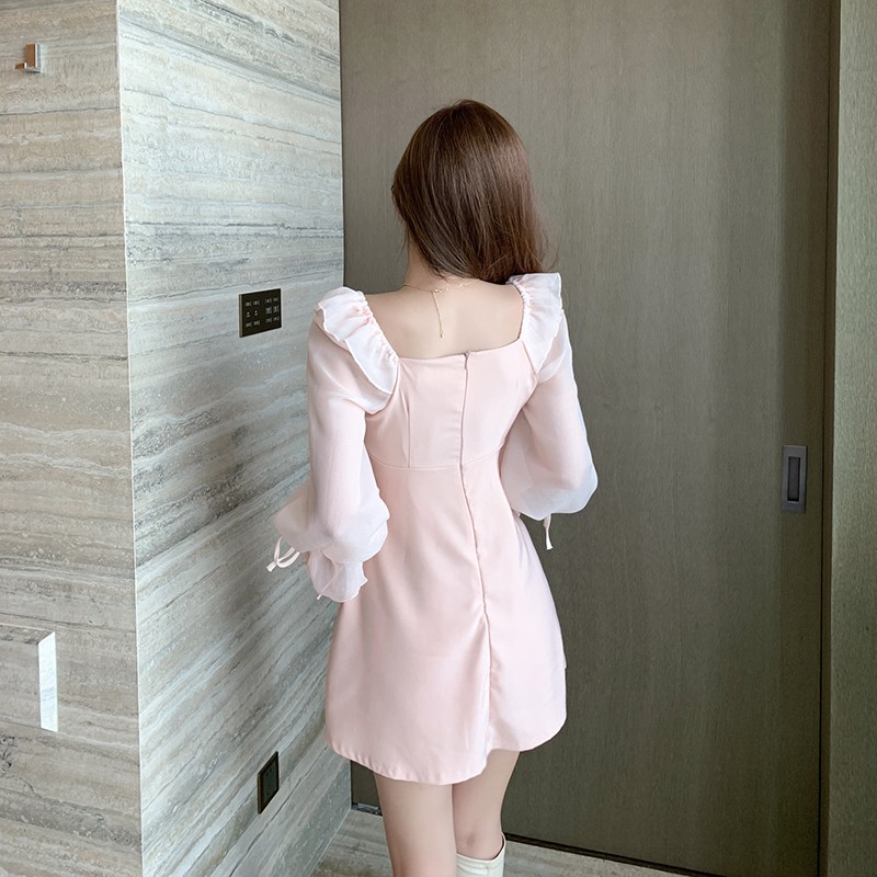 Đầm nữ dáng xòe tay dài mini Emilyshop