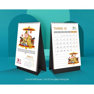 Lịch để bàn 12 con giáp