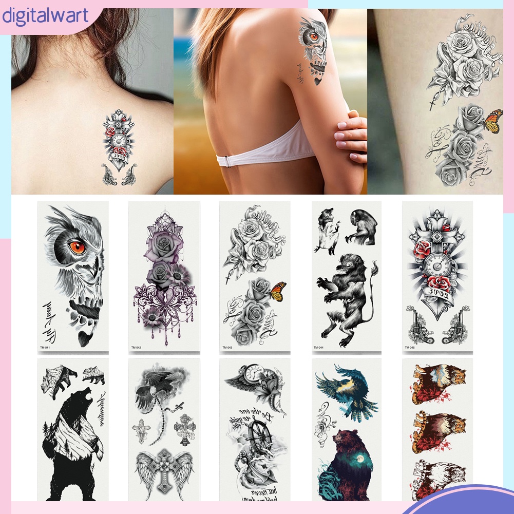 Set 2 tấm hình xăm dán hoa văn thời trang