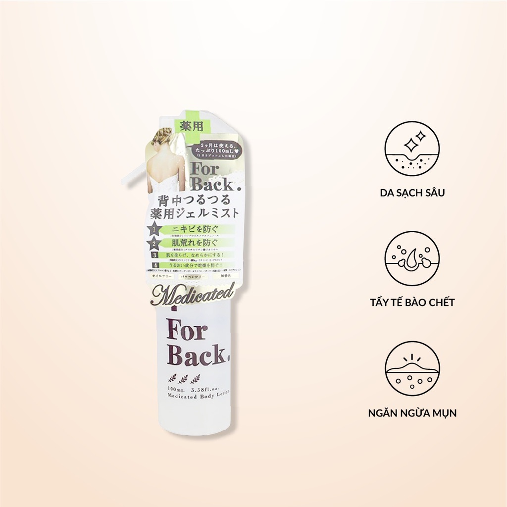 Xịt Dưỡng Da Giảm Mụn Vùng Lưng Pelican For Back Gel Mist 100ml