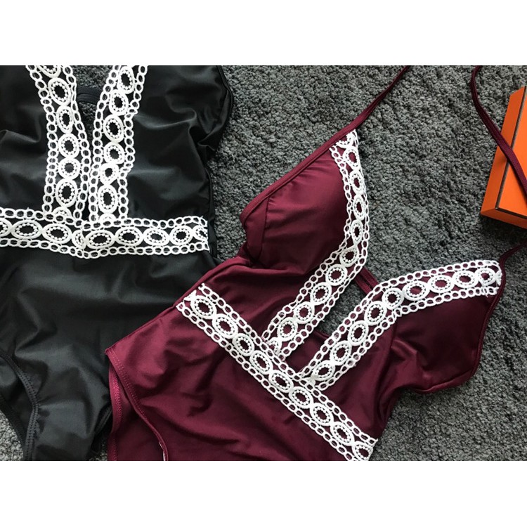 Bikini 1 mảnh họa tiết ren bụng 💝 Free ship 💝 | BigBuy360 - bigbuy360.vn