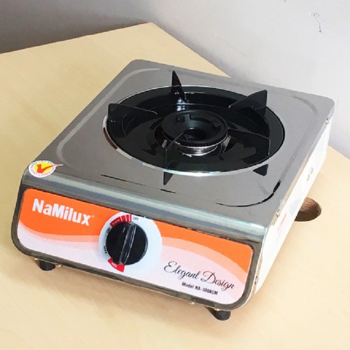 Bếp gas đơn Namilux NA-300A(SM) - Mặt inox trắng, tiết kiệm gas, dễ dàng vệ sinh