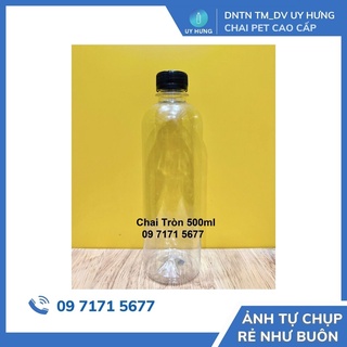 Combo 10 chai pet tròn lùn 500ml,nhựa cao cấp, bền đẹp - 𝐂𝐇𝐀𝐈 𝐍𝐇𝐔̛̣𝐀 𝐔𝐘 𝐇𝐔̛𝐍𝐆